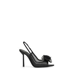 Le Silla Women Black Mesh Rose 100 Slingback Pumps